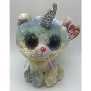 Ty Beanie Boos Heather Unicorn Cat  Glitter Eyes 2018